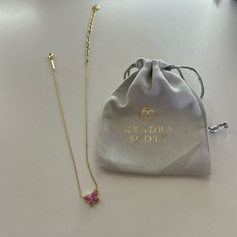 pink butterfly kendra scott necklace